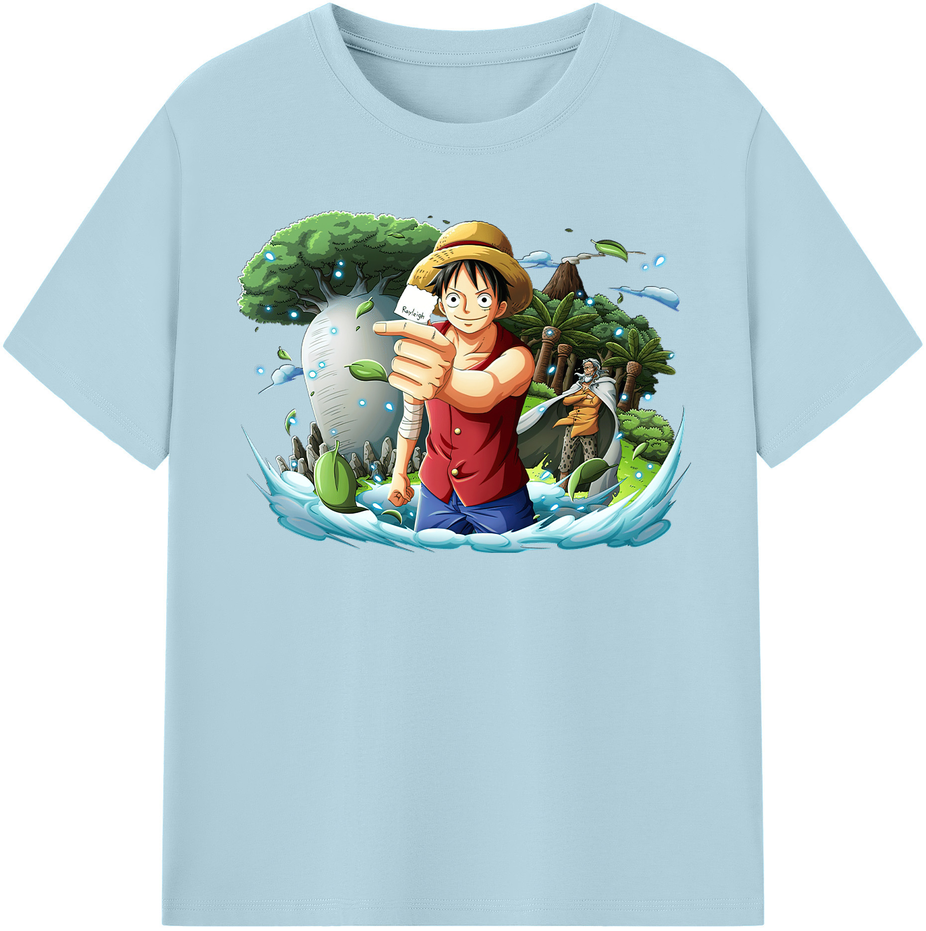 ワンピース モンキー・D・ルフィ ONE PIECE Monkey D. Luffy 綿100％半袖Tシャツ（フロントプリント）